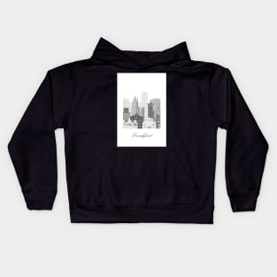 Frankfurt, Germany, map skyline - 05 style Kids Hoodie